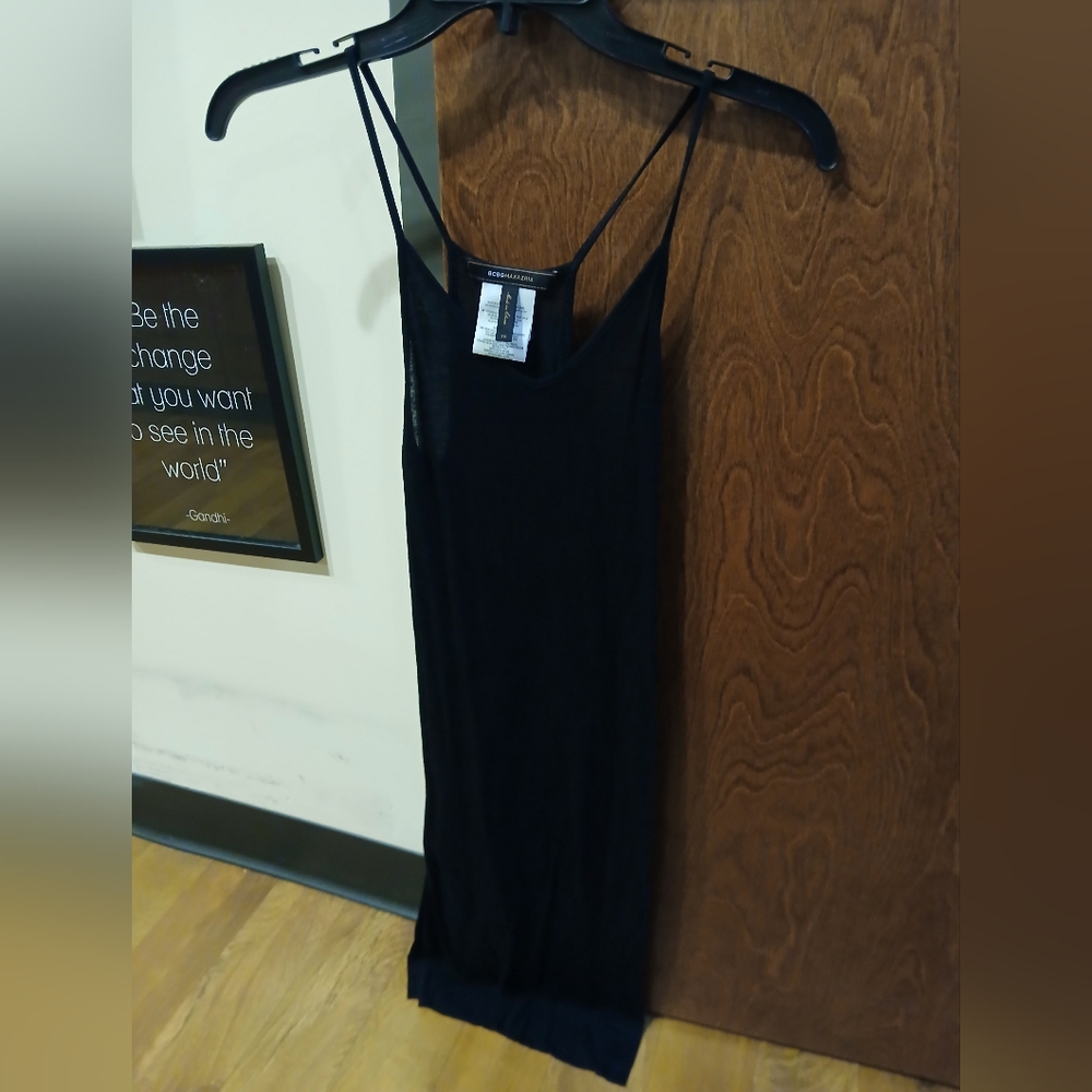 NWOT/ BCBG MAX AZRIA black sheer slip mini dress